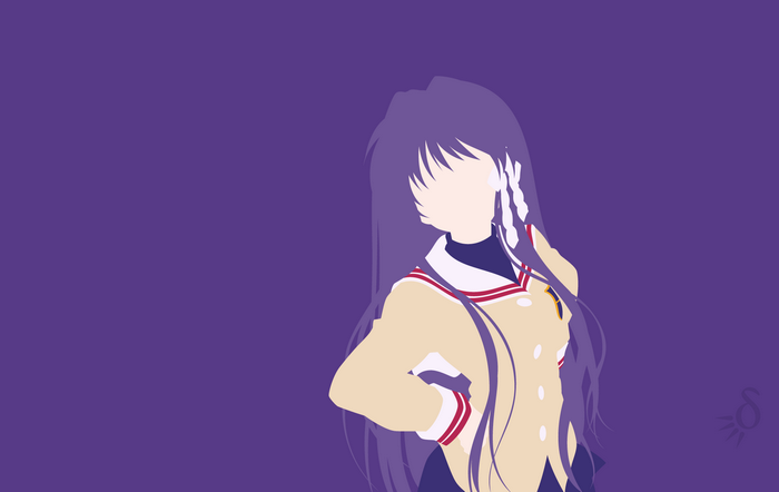 Fujibayashi Kyou from Clannad minimalist anime art