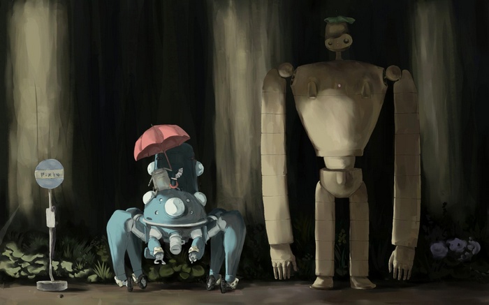 Castle in the Sky Robot and Tachikoma Crossover
