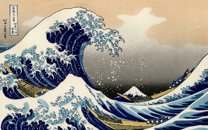 The Great Wave Off Kanagawa, Ukiyo-e, Waves, Hd Wallpaper 