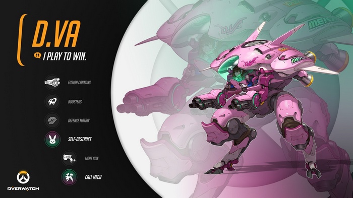 D.Va and her MEKA from Overwatch