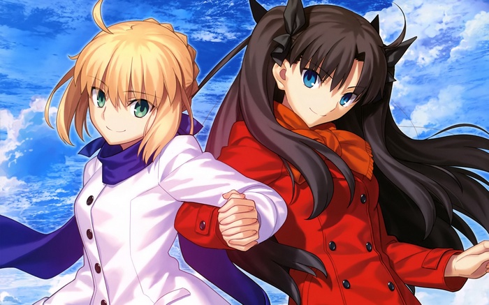 Saber and Tohsaka Rin from Fate Series