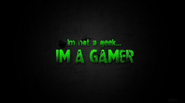 I'm not a geek... I'm a gamer text