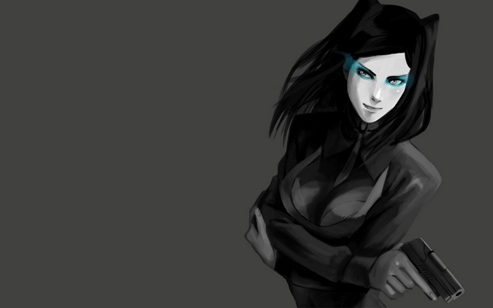 Ergo Proxy anime girl with a gun
