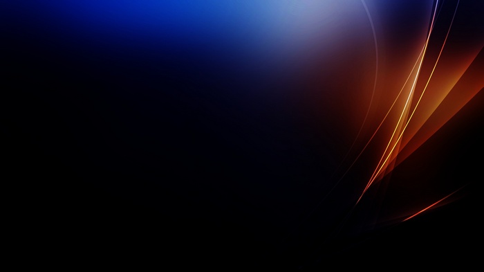 Abstract blue and orange light streaks