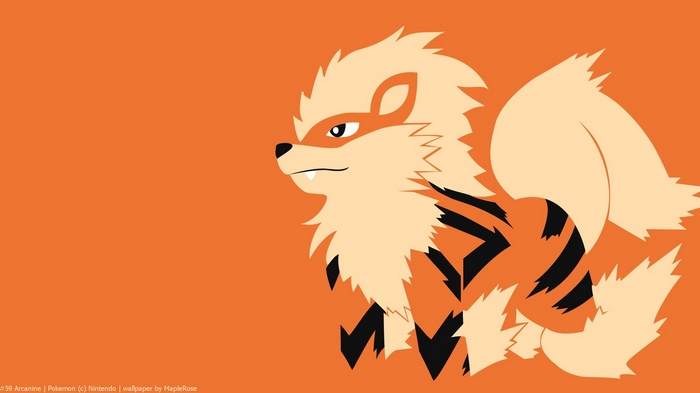Minimalist Arcanine Pokemon
