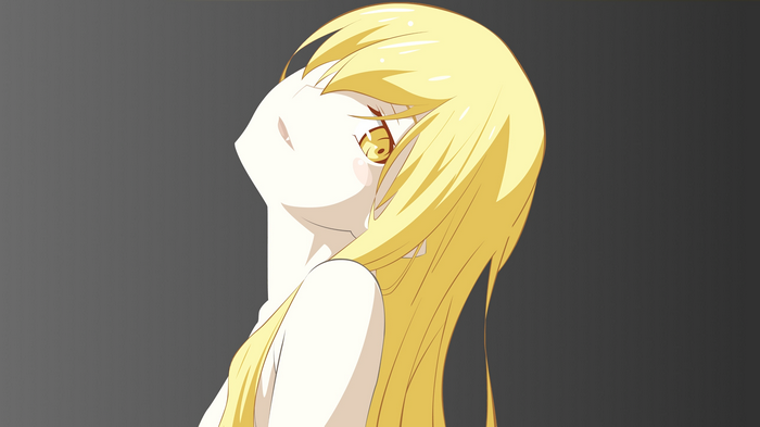 Oshino Shinobu from Monogatari Series looking up