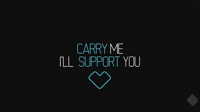 Carry Me I'll Support You Dota Typography