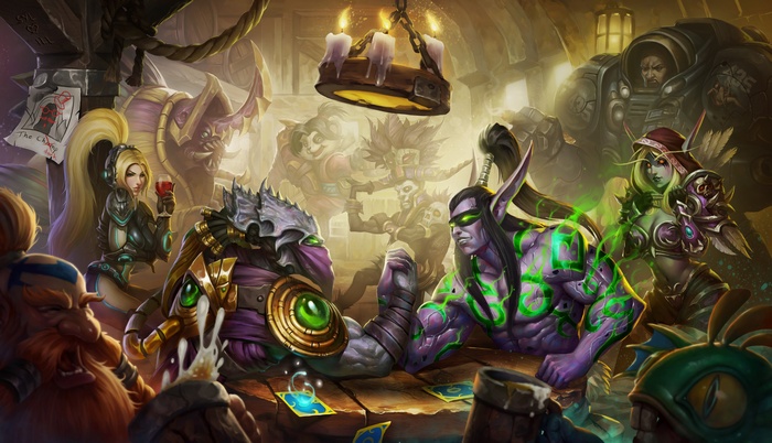 Hearthstone: Heroes of Warcraft characters arm wrestling