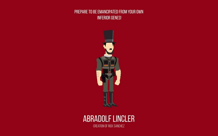 Abradolf Lincler from Rick and Morty