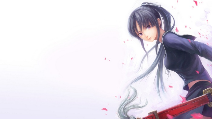Isayama Yomi from Ga-Rei Zero with a sword