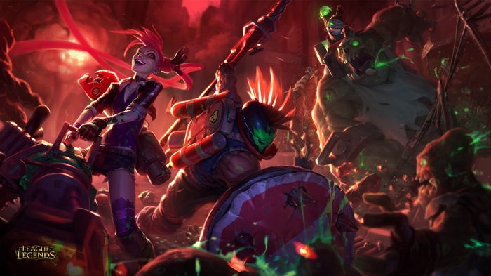 League of Legends: Jinx and allies fight zombies