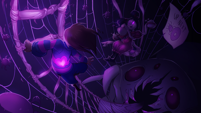 Frisk and Muffet in Undertale