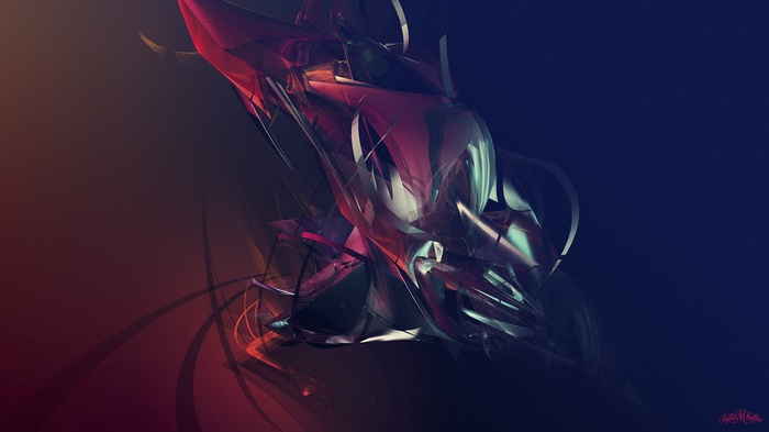 Abstract digital art by Justin Maller with gradient and shapes