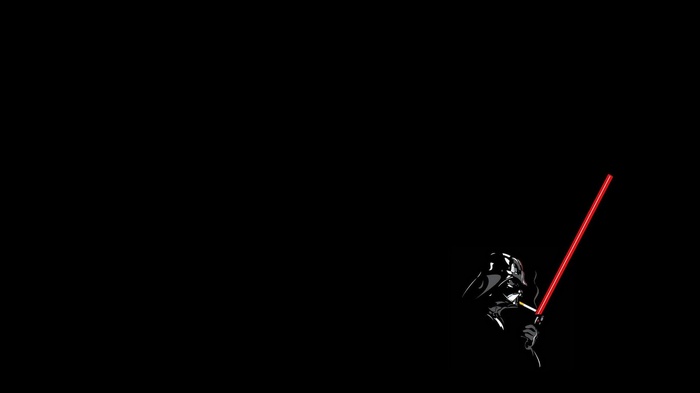 Darth Vader Smoking a Cigarette with a Lightsaber