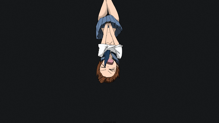 Mankanshoku Mako hanging upside down