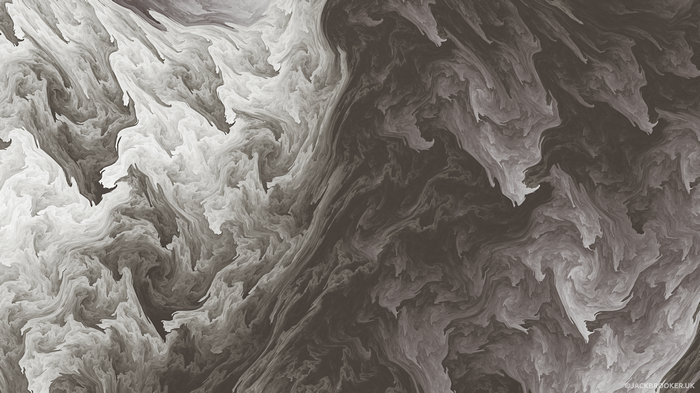 Abstract fractal patterns in monochrome tones