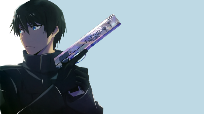Shiba Tatsuya holding a pistol