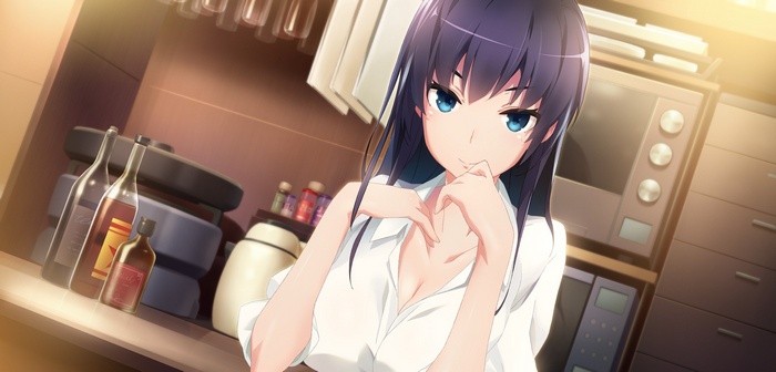 Yukino Shizuku in a kitchen
