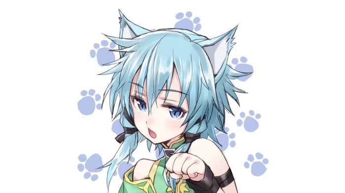 Asada Shino with Cat Ears from Sword Art Online