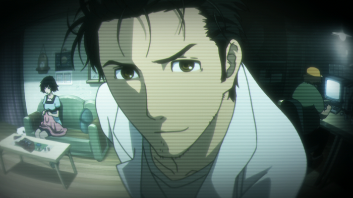 Okabe Rintarou and Kurisu Makise in Steins;Gate