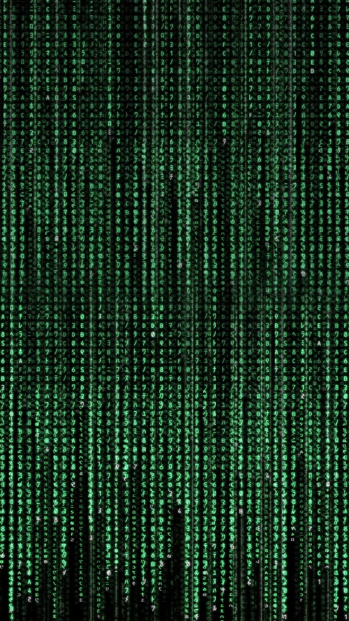 The Matrix digital rain effect