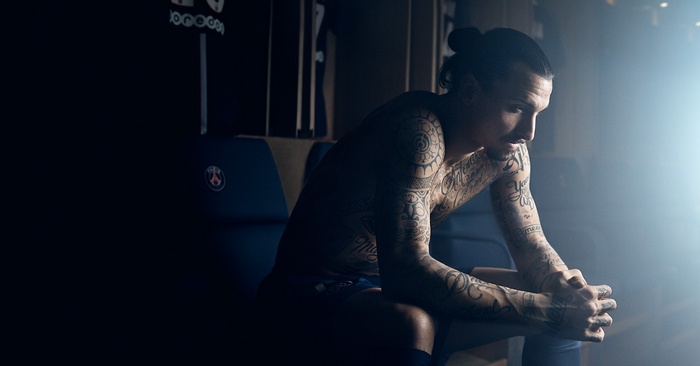 Zlatan Ibrahimovic in Paris Saint-Germain locker room