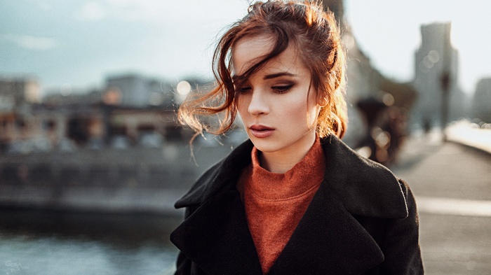 Georgy Chernyadyev's portrait of a woman with auburn hair