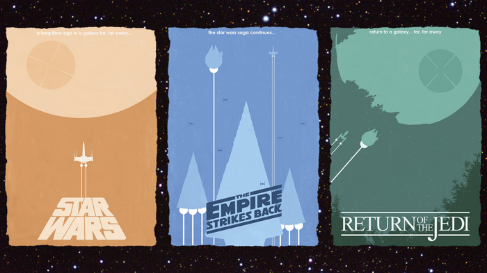 Star Wars Trilogy Minimalist Film Posters
