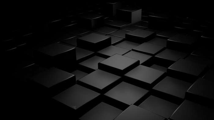 Dark 3D Cubes Pattern