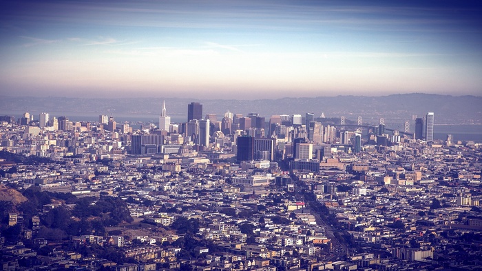 San Francisco skyline with the Bay Bridge