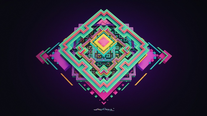 Abstract geometric design with vibrant colors