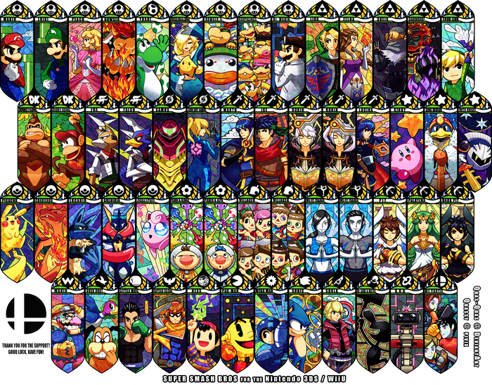 Super Smash Bros. for Nintendo 3DS / Wii U Character Art
