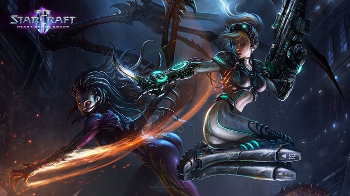 StarCraft II: Heart of the Swarm Kerrigan and Nova