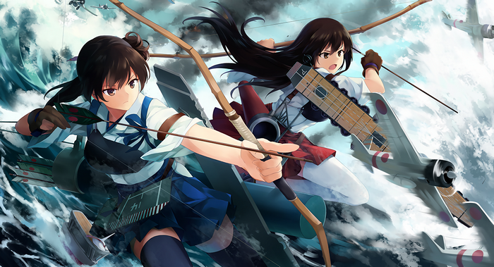 Kantai Collection: Akagi and Kaga with Aircraft