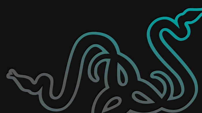 Razer logo on a black background