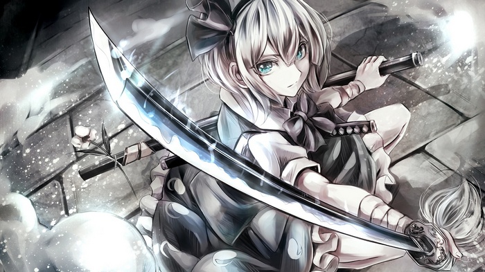 Konpaku Youmu from Touhou with a katana