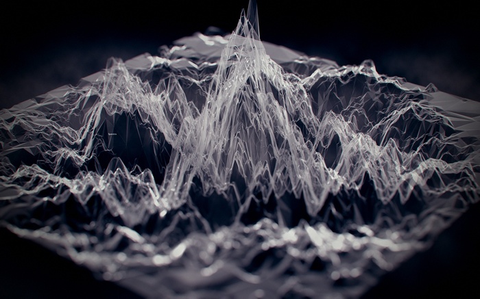 Abstract 3D sound wave visualization