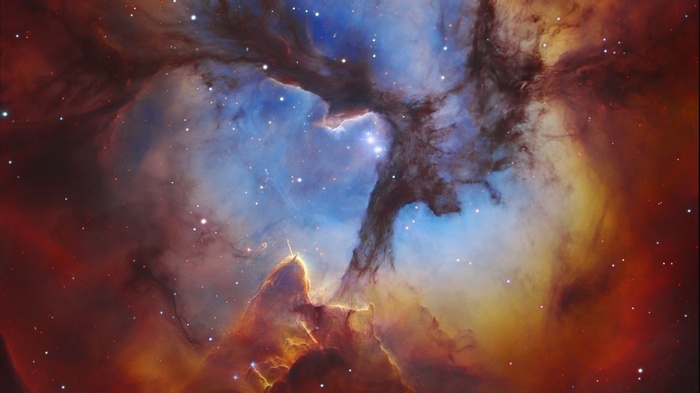 The Trifid Nebula in Space