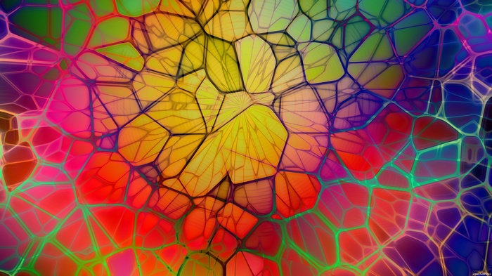 Abstract colorful geometric digital art with lines