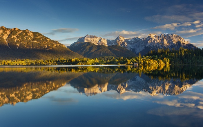 Lake and mountains reflection in Germany