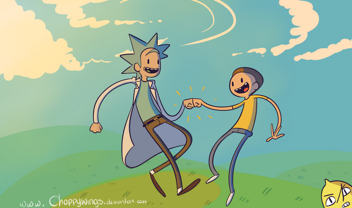 Rick and Morty Crossover with Adventure Time Style