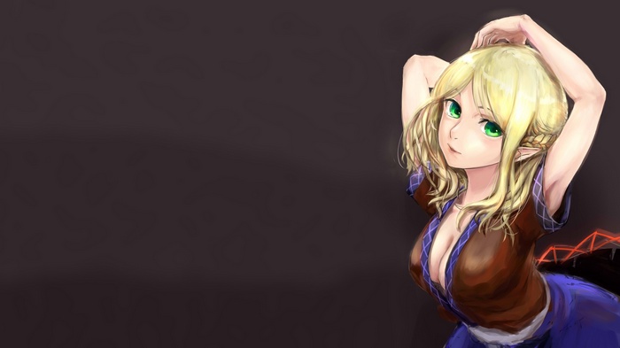 Mizuhashi Parsee from Touhou with blonde hair and green eyes