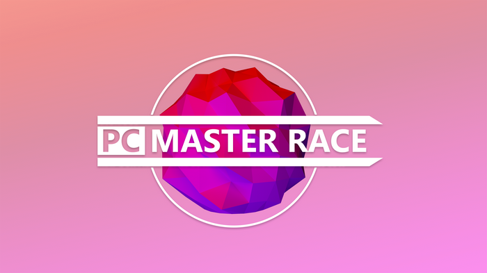 PC Master Race Logo with Geometric Shape