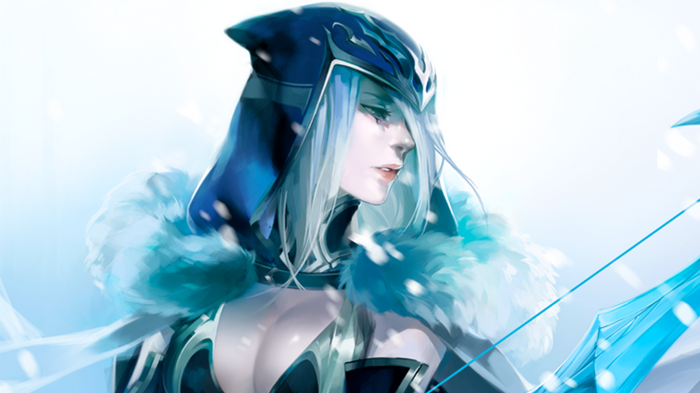 Ashe from League of Legends in the snow