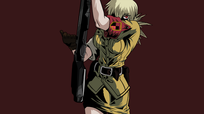 Seras Victoria with a shotgun