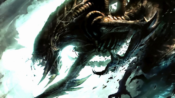 Artwork of a Xenomorph from Aliens