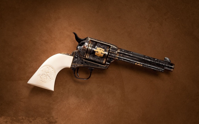 Colt Single Action Army Revolver with Engravings