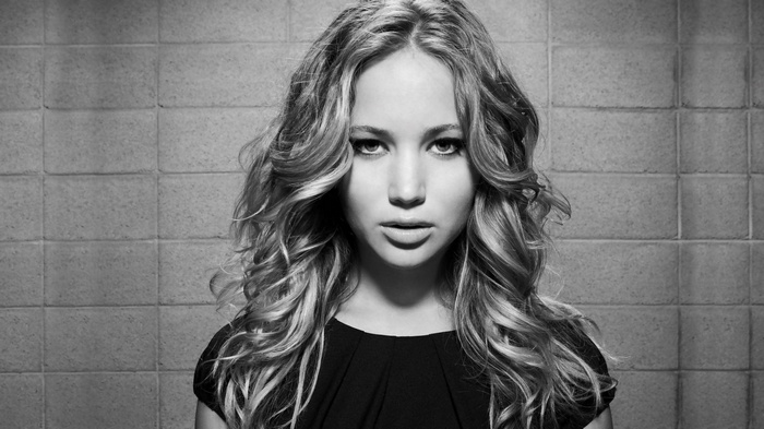 Jennifer Lawrence Black and White Portrait