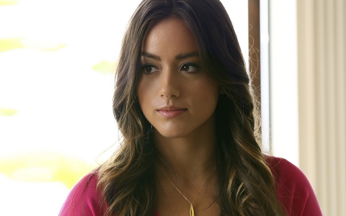 Chloe Bennet looking away