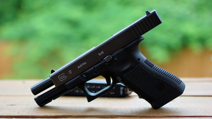 Glock 17 pistol with magazine